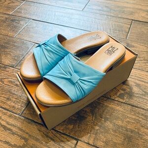 Miz Mooz Sky Blue Leather Sandals